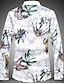 billige Herreskjorter-Men&#039;s Shirt Floral Plus Size Print Tops White Black Blue