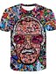 cheap Men&#039;s Tees &amp; Tank Tops-Men&#039;s 3D Graphic Portrait Plus Size T-shirt Print Short Sleeve Street Tops Exaggerated Round Neck Rainbow