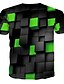 Χαμηλού Κόστους Ανδρικά 3D T-shirts-Ανδρικά Causal Μπλουζάκι Γραφική Στάμπα Κοντομάνικο Άριστος Στρογγυλή Λαιμόκοψη Θαλασσί Βυσσινί Πράσινο Ανοικτό / Καλοκαίρι