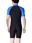levne Vyrážky-Dive&amp;Sail Men&#039;s Rash Guard Dive Skin Suit UV Sun Protection UPF50+ Breathable Short Sleeve Swimwear Front Zip Swimming Diving Surfing Snorkeling Patchwork Autumn / Fall Spring Summer / Quick Dry