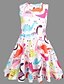 cheap Girls&#039; Dresses-Kids Little Dress Girls&#039; Animal Dinosaur Skater Dress Rainbow Sleeveless Cute Dresses Summer 3-10 Years