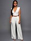 cheap Women&#039;s Jumpsuits &amp; Rompers-Women&#039;s Basic Streetwear Loose Wide Leg Pants Solid Colored High Waist White Black Blue