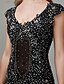 cheap Special Occasion Dresses-Sheath / Column Elegant &amp; Luxurious Cut Out See Through Formal Evening Dress V Neck Sleeveless Sweep / Brush Train Lace Tulle with Lace Crystals Beading 2020