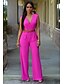 cheap Women&#039;s Jumpsuits &amp; Rompers-Women&#039;s Basic Streetwear Loose Wide Leg Pants Solid Colored High Waist White Black Blue
