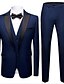 cheap Tuxedo Suits-Black Gray Burgundy Men&#039;s Valentine&#039;s Day Tuxedos Solid Colored Slim Fit Single Breasted One-button 2022