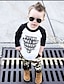 זול ערכות ביגוד לתינוקות בנים-סט של בגדים קצר שרוול ארוך דפוס פעיל בסיסי בנים תִינוֹק / פעוטות