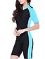 cheap Wetsuits, Diving Suits &amp; Rash Guard Shirts-SBART Women&#039;s UV Sun Protection UPF50+ Breathable Rash Guard Dive Skin Suit Short Sleeve Front Zip Boyleg Swimwear Patchwork Swimming Diving Surfing Snorkeling Fall Spring Summer / Quick Dry