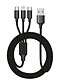 cheap Cell Phone Cables-Lightning Cable Normal / 1 to 3 Terylene / Nylon / leatherette USB Cable Adapter For Samsung / Huawei / Nokia