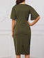 Χαμηλού Κόστους Γυναικεία Φορέματα-Γυναικεία Φόρεμα σε ευθεία γραμμή Λευκό Μαύρο Θαλασσί Ανθισμένο Ροζ Κίτρινο Πράσινο Χακί Ρουμπίνι Κοντομάνικο Στρογγυλή Λαιμόκοψη Πάρτι Κεντάκι Ντέρμπι Τ M L XL XXL 3XL 4XL 5XL