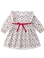 זול שמלות לתינוקות בנות-שמלה שרוול ארוך תחרה דפוס פרחוני פעיל בסיסי בנות תִינוֹק / פעוטות