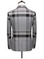 cheap Men&#039;s Trench Coat-Blue / Gray Striped / Color Block Slim Polyester Men&#039;s Suit - Shirt Collar / Plus Size