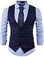 economico Gilet-Misto poliestere e cotone Matrimonio / Da tutti i giorni Gilet / Da ufficio Tinta unita / Tinta unica