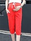 cheap Maternity Bottoms-Women&#039;s Basic Chinoiserie Maternity Linen Chinos Pants Solid Colored Sporty Red Green M L XL