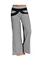cheap Women&#039;s Pants-Women&#039;s Wide Leg Patchwork Plus Size Pants Micro-elastic Color Block Mid Waist Blue Gray White S M L XL XXL