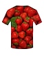 cheap Men&#039;s Tees &amp; Tank Tops-Men&#039;s Plus Size 3D Graphic Print T-shirt Street chic Exaggerated Event / Party Casual Round Neck Red / Short Sleeve