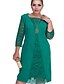 cheap Plus Size Dresses-Women&#039;s A Line Dress - Solid Colored Green Navy Blue L XL XXL XXXL