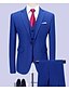 cheap Men&#039;s Trench Coat-Men&#039;s Suits Plus Size Solid Colored Blue L / XL / XXL / Slim