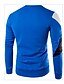 cheap Men&#039;s Hoodies &amp; Sweatshirts-Men&#039;s Sweatshirt Color Block Round Neck Hooded Basic Hoodies Sweatshirts  Blue Gray
