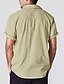 preiswerte Herrenhemden-Men&#039;s Daily Wear Shirt - Solid Colored Black / Short Sleeve
