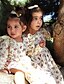 זול שמלות לתינוקות בנות-שמלה שרוול ארוך פרחוני פעיל בסיסי בנות תִינוֹק / פעוטות