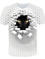 cheap Men&#039;s 3D T-shirts-Men&#039;s T shirt Tee Designer Summer Graphic 3D Animal Short Sleeve Round Neck Club Beach Print Clothing Clothes Designer Streetwear Exaggerated White