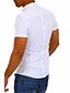 cheap Men&#039;s Shirts-Men&#039;s Solid Colored Pleated Shirt - Cotton Basic Causal Casual Standing Collar White / Black / Short Sleeve