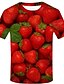 cheap Men&#039;s Tees &amp; Tank Tops-Men&#039;s Plus Size 3D Graphic Print T-shirt Street chic Exaggerated Event / Party Casual Round Neck Red / Short Sleeve