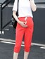 cheap Maternity Bottoms-Women&#039;s Basic Chinoiserie Maternity Linen Chinos Pants Solid Colored Sporty Red Green M L XL
