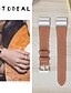 Недорогие Smartwatch Bands-Ремешок для часов для Fitbit Charge 2 Fitbit Кожаный ремешок Нержавеющая сталь / Натуральная кожа Повязка на запястье