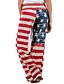 baratos Calças de mulher-Mulheres Básico Perna larga Calças Listrado bandeira americana Vermelho