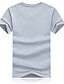 cheap Men&#039;s Tees &amp; Tank Tops-Men&#039;s Casual Weekend Basic Cotton T-shirt - Geometric / Letter Print Round Neck Gray / Short Sleeve