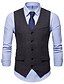 cheap Vests-Poly&amp;Cotton Blend Wedding / Daily Wear Vests / Work Solid Color / Solid Colored