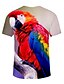 cheap Men&#039;s Tees &amp; Tank Tops-Men&#039;s Daily T-shirt Solid Colored Animal Cut Out Mesh Short Sleeve Slim Tops Basic Streetwear Round Neck Rainbow