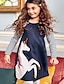 cheap Dresses-Kids Toddler Girls&#039; Dress Cartoon Striped Blue