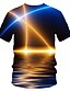 cheap Men&#039;s 3D T-shirts-Men&#039;s T shirt Tee Designer Summer Graphic Scenery Short Sleeve Round Neck Daily Wear Club Print Clothing Clothes Designer Streetwear Exaggerated Royal Blue