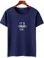 cheap Men&#039;s Tees &amp; Tank Tops-Men&#039;s Casual Weekend Basic Cotton T-shirt - Geometric / Letter Print Round Neck Gray / Short Sleeve