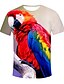 cheap Men&#039;s Tees &amp; Tank Tops-Men&#039;s Daily T-shirt Solid Colored Animal Cut Out Mesh Short Sleeve Slim Tops Basic Streetwear Round Neck Rainbow