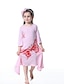 Χαμηλού Κόστους Animal Print Φορέματα-Παιδιά Κοριτσίστικα Φόρεμα Κινούμενα σχέδια Ανθισμένο Ροζ Γκρίζο