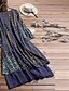 cheap Maxi Print Dresses-Women&#039;s Long Dress Maxi Dress Green Blue Red 3/4 Length Sleeve Floral Layered Winter Fall Autumn V Neck Hot Loose Fit M L XL XXL 3XL 4XL 5XL
