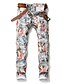 זול מכנסי גברים-בגדי ריקוד גברים פאנק &amp; גותיות צ&#039;ינו מכנסיים - מעוטר כותנה קשת 29 30 31