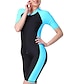 ieftine Gărzi cutanate-SBART Pentru femei Costum Scufundări din Piele Protecție UV la soare UPF50+ Respirabil Manșon scurt Costume de Baie Fermoar Față Boyleg Înot Scufundare Surfing Snorkeling Peteci Primăvară Vară