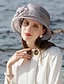 olcso Partikalapok-fascinators kalapok 100% vászon vödör sapka melbourne cup elegáns romantikus esküvő tollas fejfedővel