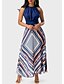 cheap Cocktail Dresses-A-Line Elegant Sexy Holiday Cocktail Party Dress Jewel Neck Sleeveless Ankle Length Stretch Satin with Pattern / Print 2020