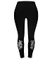 cheap Leggings-Women&#039;s Plus Size Basic Legging Floral Solid Colored Flower Mid Waist Gray L XL XXL