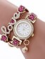 cheap Bracelet Watches-fashion women girls metal case leather rhinestone bracelet quartz elegant wrist watch