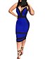 cheap Women&#039;s Dresses-Women&#039;s Strap Dress Short Mini Dress Black Wine Royal Blue Sleeveless Blue Solid Color Backless Spring Summer Streetwear Slim Backless S M L XL / Sexy