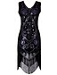 cheap Women&#039;s Dresses-Women&#039;s Shift Dress Sleeveless Solid Colored V Neck Cocktail Party Loose Black Gold S M L XL / Maxi