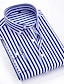 billige Button Down-skjorter for menn-Herre Dresskjorter Skjorte med knapp ned Skjorte med krage Svart Hvit Rød Langermet Stripet Bryllup Tilbake til Office Klær