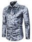 preiswerte Herrenhemden-Men&#039;s Shirt Solid Colored Long Sleeve Casual Tops White Black Light gray