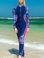 ieftine Gărzi cutanate-SBART Pentru femei Costum Scufundări din Piele Costum de baie Protecție UV la soare UPF50+ Respirabil Manșon Lung Corp Plin Fermoar Față - Înot Scufundare Surfing Snorkeling Peteci Vară